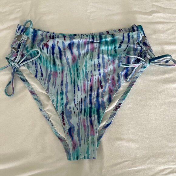 Shade & Shore Printed High Wasited Bikini Bottoms - Picture 1 of 3